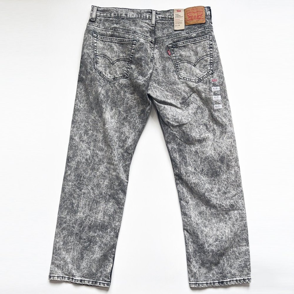 Levi's 569 Loose Straight Stretch Jeans Black Acid - Picture 4 of 5